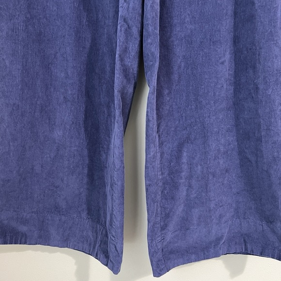 Pact Women's XL Modern Corduroy Wide Leg Pants Ink Blue Organic Cotton High Rise - Picture 5 of 11
